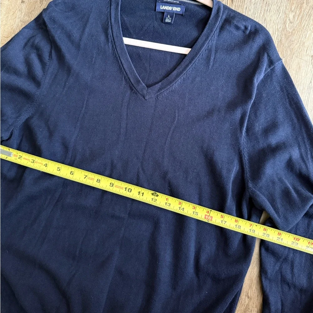 Lands’ End • Supima Cotton V Neck Sweater